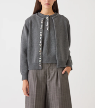 Load image into Gallery viewer, Women’s Crewneck Cotton Multi Shell Button Knit Cardigan