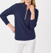 Load image into Gallery viewer, Women’s Relaxed Fit Half Zip Long Sleeve Pullover Top
