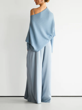 Load image into Gallery viewer, Women’s Cowl Neck Batwing Sleeve Relaxed Knit Top