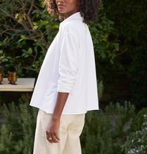 Load image into Gallery viewer, Women’s Collared V-Neck Long Sleeve Cropped Pullover Shirt
