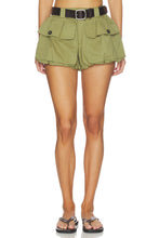 Load image into Gallery viewer, Women’s High Waist 4-Pocket Cotton Cargo Shorts