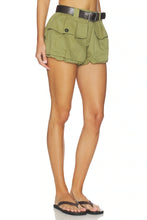 Load image into Gallery viewer, Women’s High Waist 4-Pocket Cotton Cargo Shorts