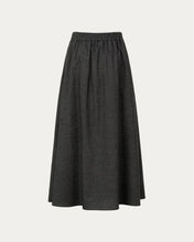 Load image into Gallery viewer, Women’s Elastic Waist Pleated Hemp Blend Flowing Maxi Skirt