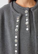 Load image into Gallery viewer, Women’s Crewneck Cotton Multi Shell Button Knit Cardigan